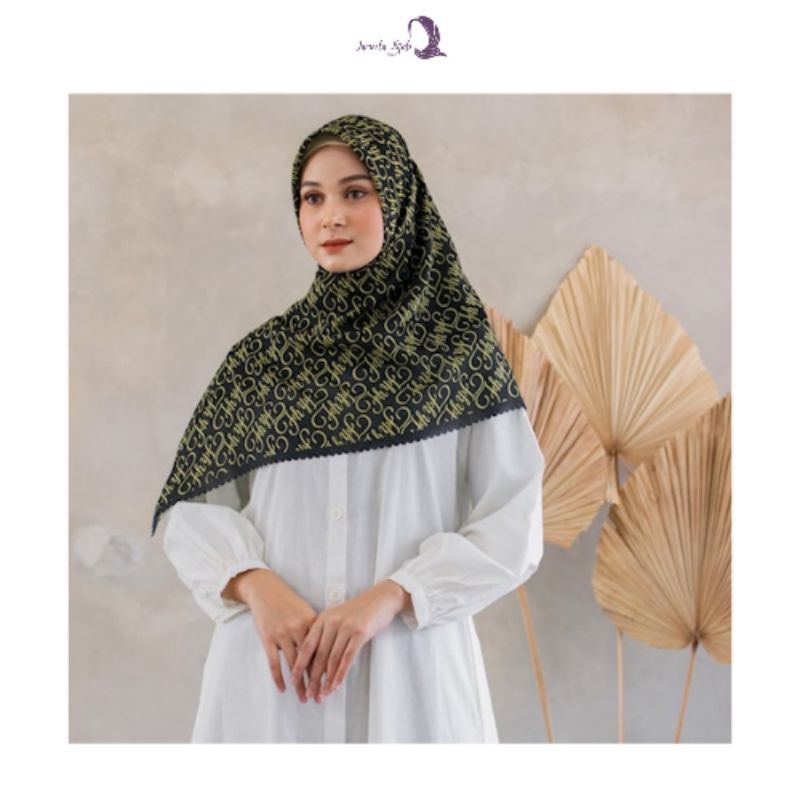 Hijab Segi Empat Motif Sublim Monogram Series Original FH Scarf Terbaru Premium Best Seller