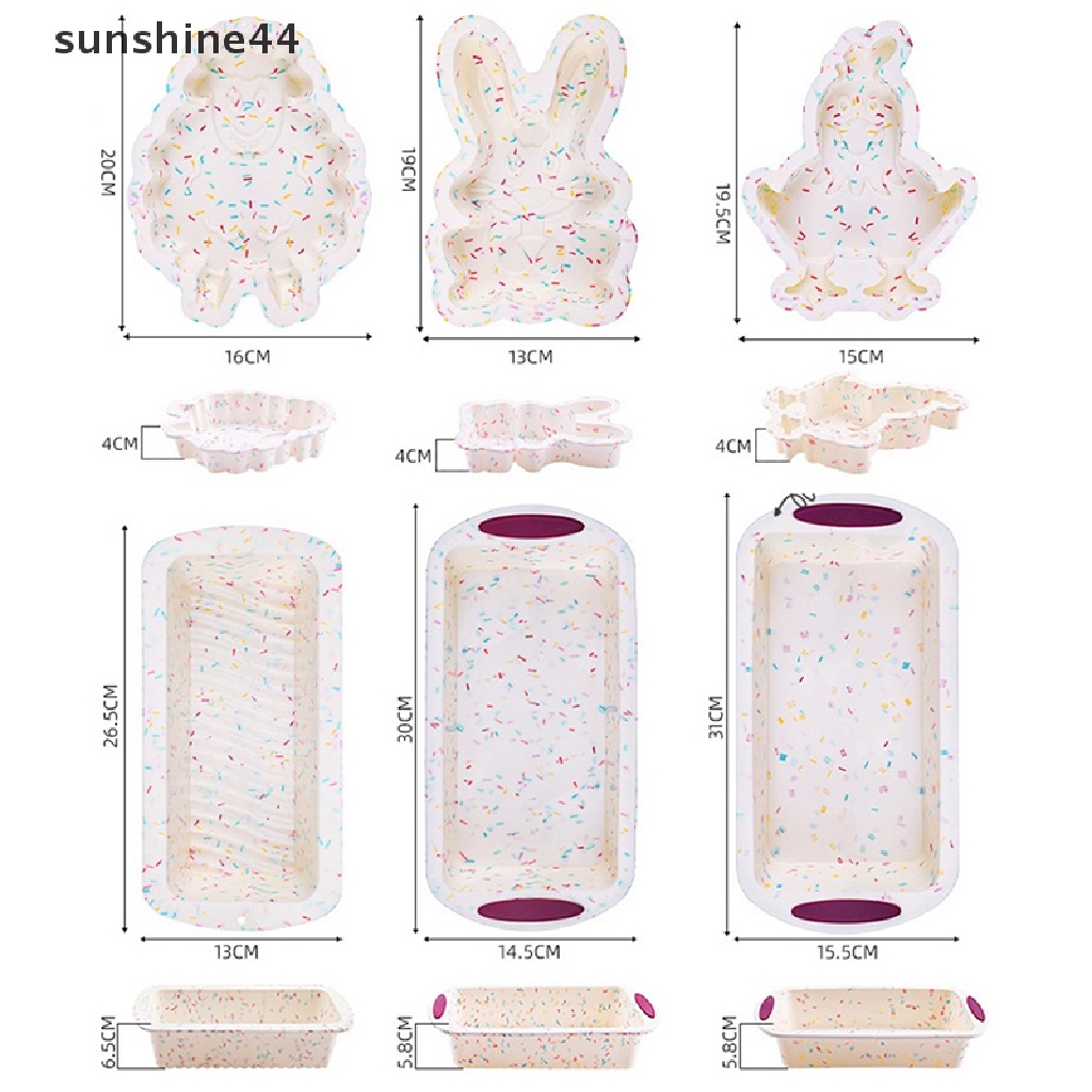 Sunshine 19-31 cm Cetakan Silikon Kue Besar Berbagai Bentuk Cetakan Kue Kering Roti Alat Baking.