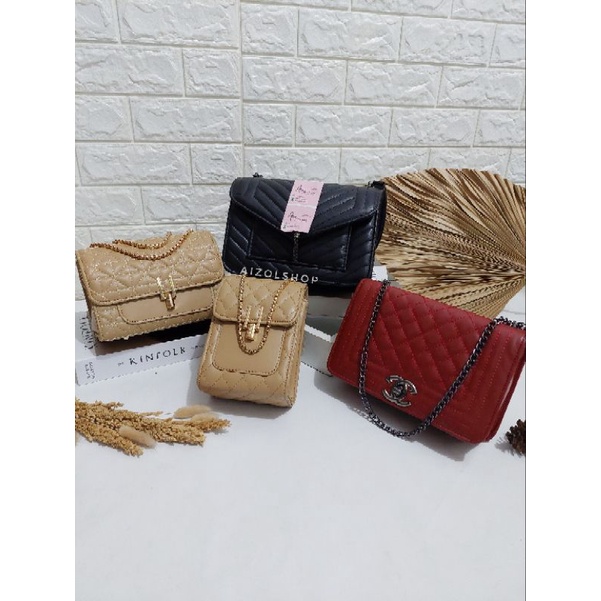 Paket Bundling Yessy Aurel Aruni slingphone tas selempang wanita paket usaha