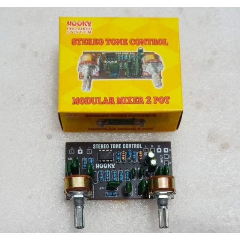 Stereo Tone Control Master Control Bass Treble Modular Mixer 2 Pot