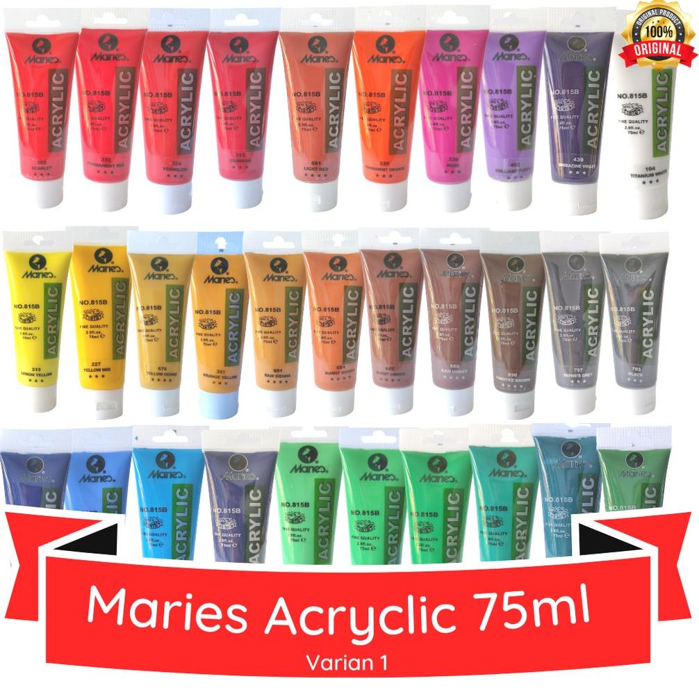 

Maries Acrylic Colour 75ml / Cat Acrylic Maries 75 ml (kelompok warna 1) 5394