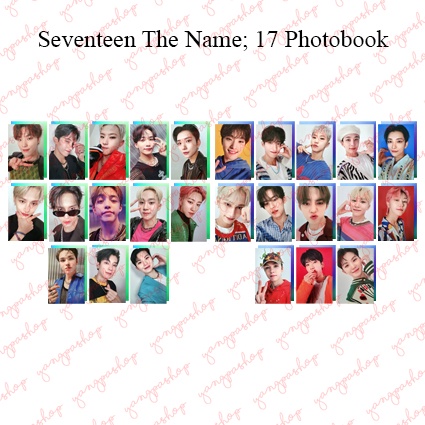 [PO / SET] SEVENTEEN THE NAME ; 17 PHOTOBOOK SVTN PHOTOCARD FAN MADE UNOFFICIAL YANGPASHOP MINGYU JE