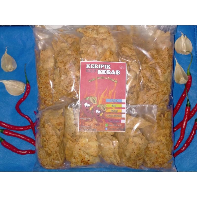 

kripik kebab 1pack isi 20pcs (berat 25gr/pcs)