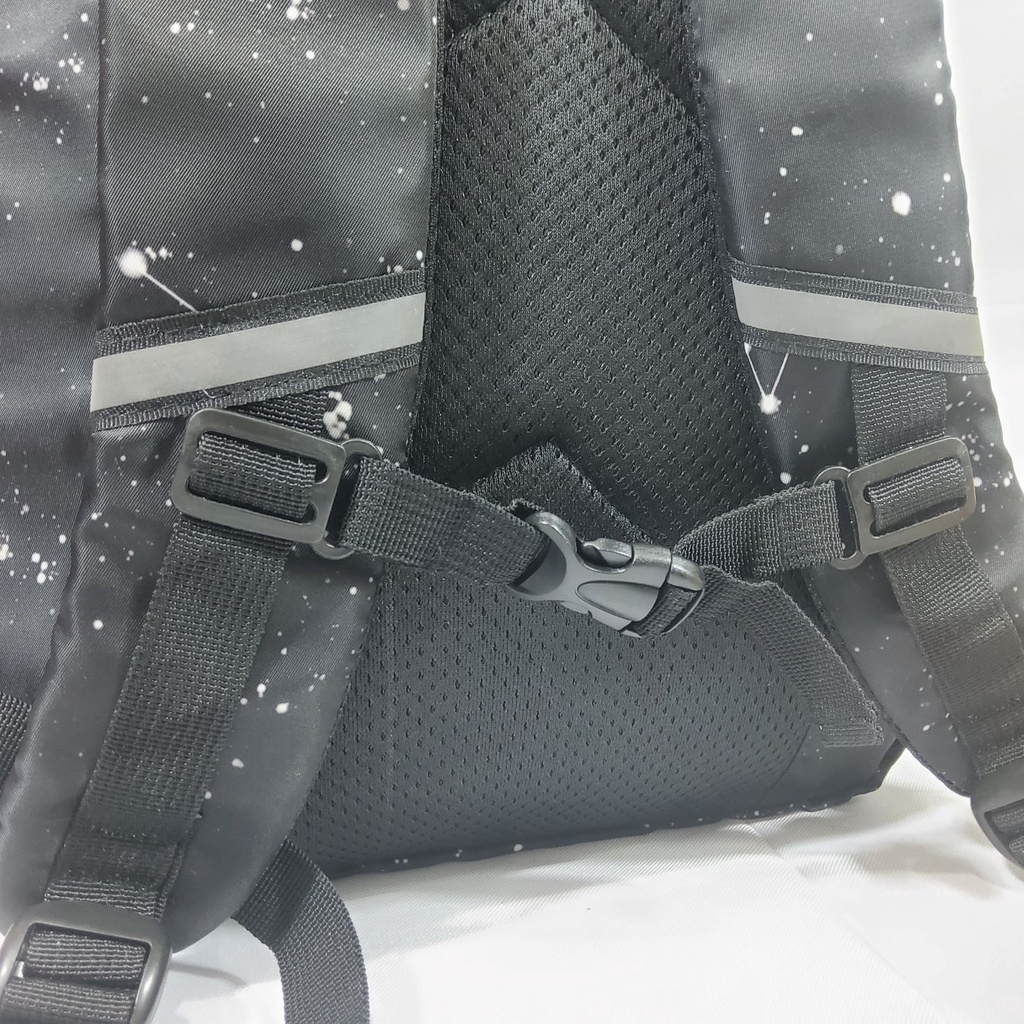 Gratis Gantungan dan Raincover! Tas Ransel Sekolah Anak SD SMP BackpackImport 18817 Galaxy Space Pintu Kulkas Double Layer
