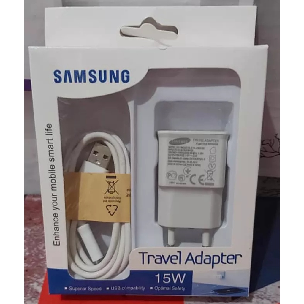 Samsung Charger Travel Adapter 15w J2 Prime - S2 -S3 Note 2  Micro Usb Casan Hp