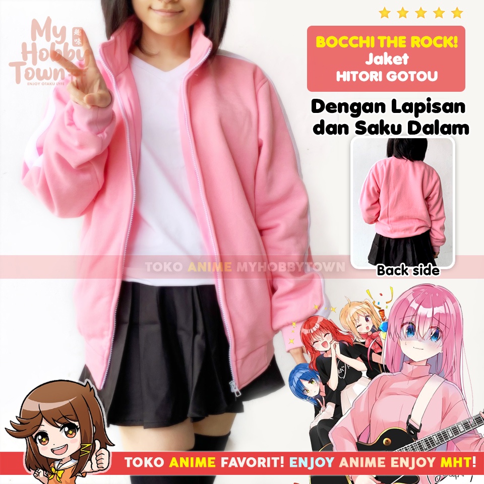 Jaket Anime Bocchi The Rock Hitori Goto Kostum Cosplay