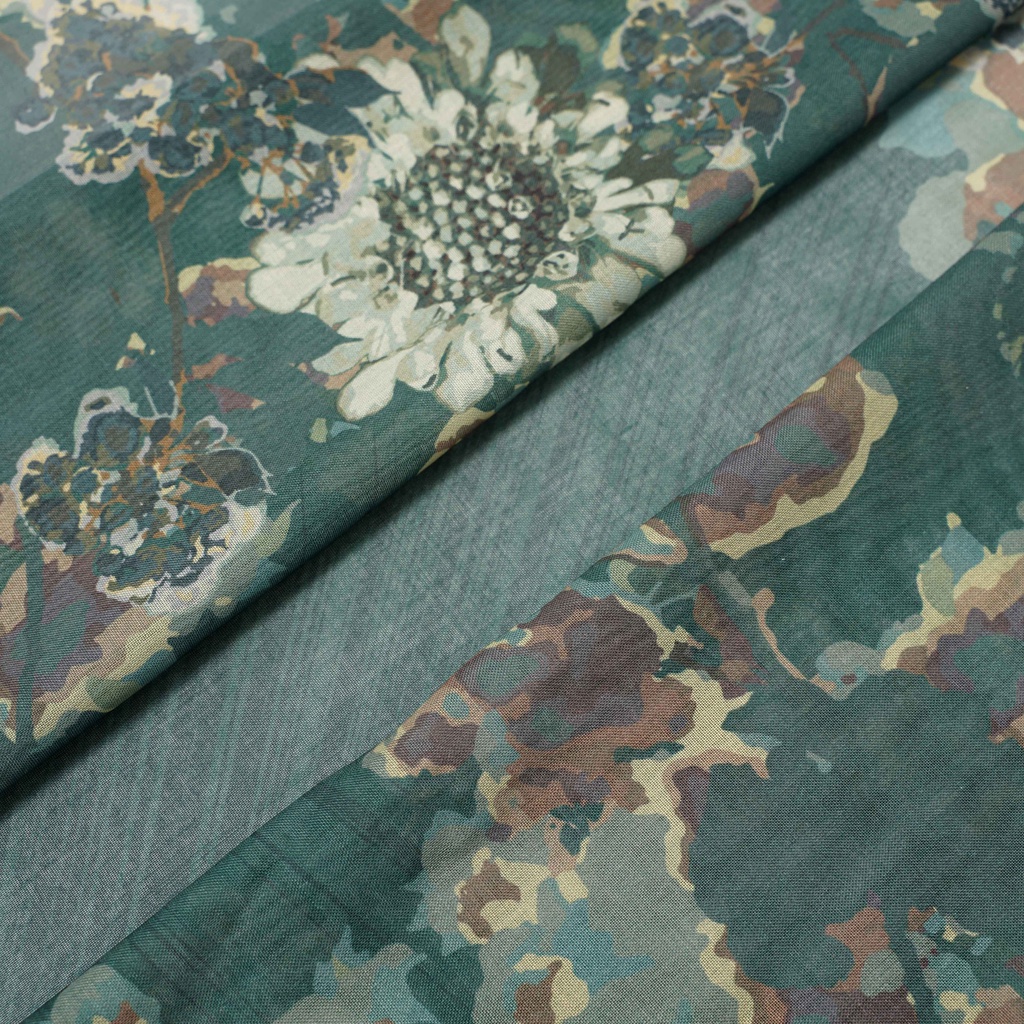 ALIF JILBAB SEGI EMPAT MOTIF PARIS PREMIUM KOREA - VORTE IN ELM GREEN ( SPR-D8-001 )