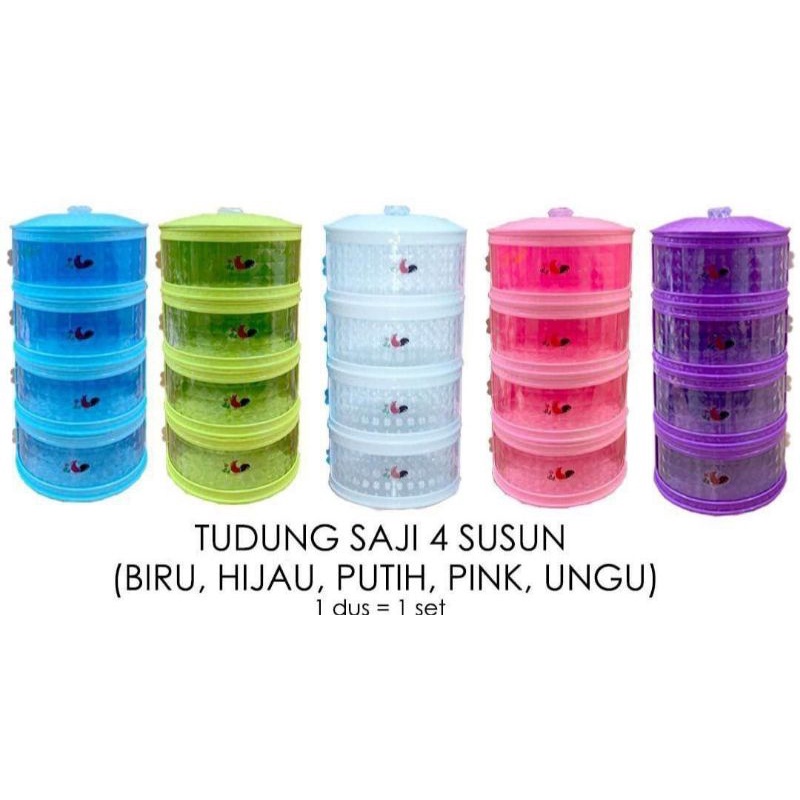 TUDUNG SAJI DIAMOND AYAM JAGO 4 SUSUN / WADAH PENYIMPANAN MAKANAN