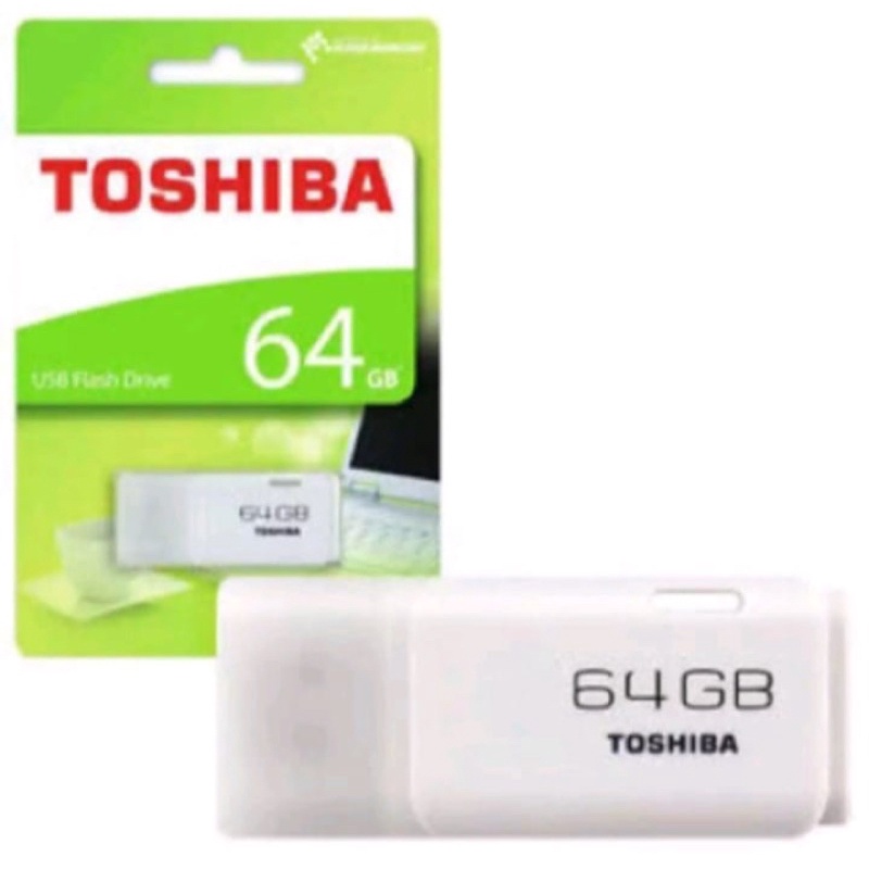 FlashDisk 64GB Toshiba Hayabusha Flashdisk Free Micro USB OTG-White