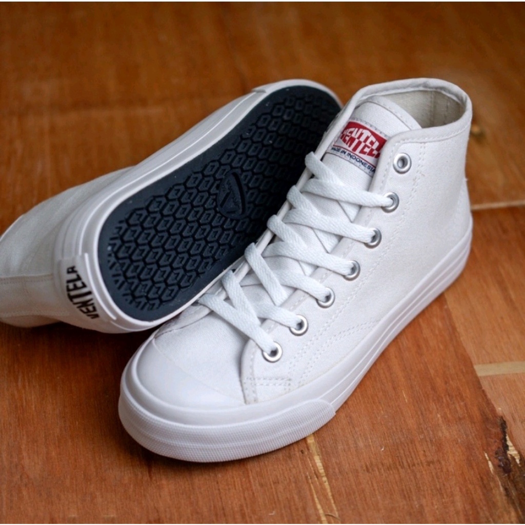 Sepatu Ventela Basic High White - Sepatu Ventela Original 100% - Sepatu Pria dan Wanita