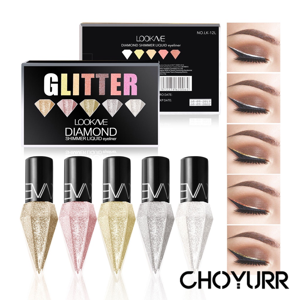 【COD】Eyeliner Cair Berlian Glitter Diamond Glitter Mini Eyeliner Liquid Eyeliner-CH