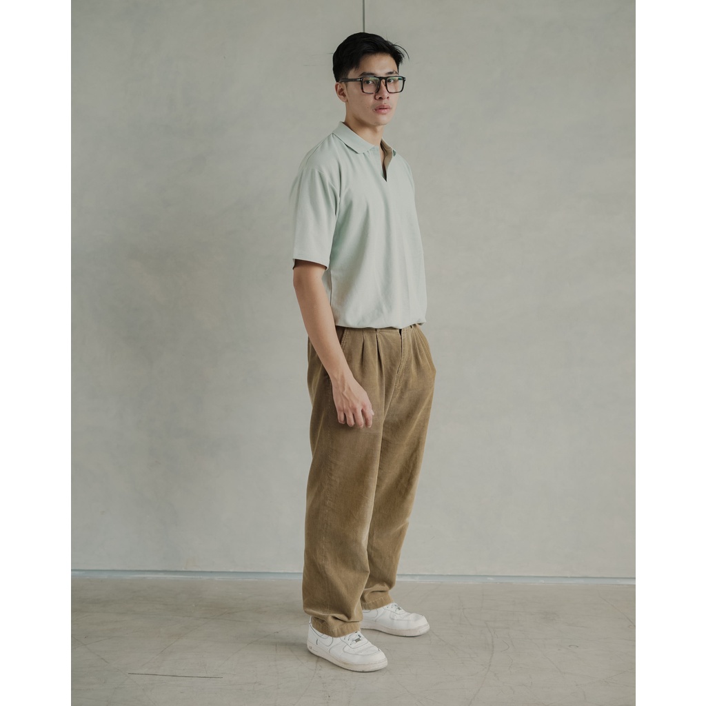 Nara Oversize Polo in Mint Green - Kaos Polo Oversize Pria Mint Green - ByBlank