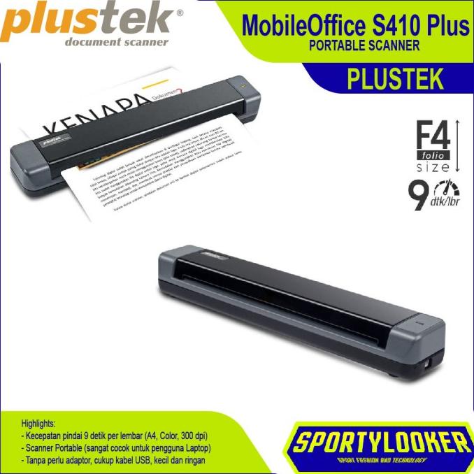 Scanner Portable Plustek MobileOffice S410 Plus | F4 | 9 detik