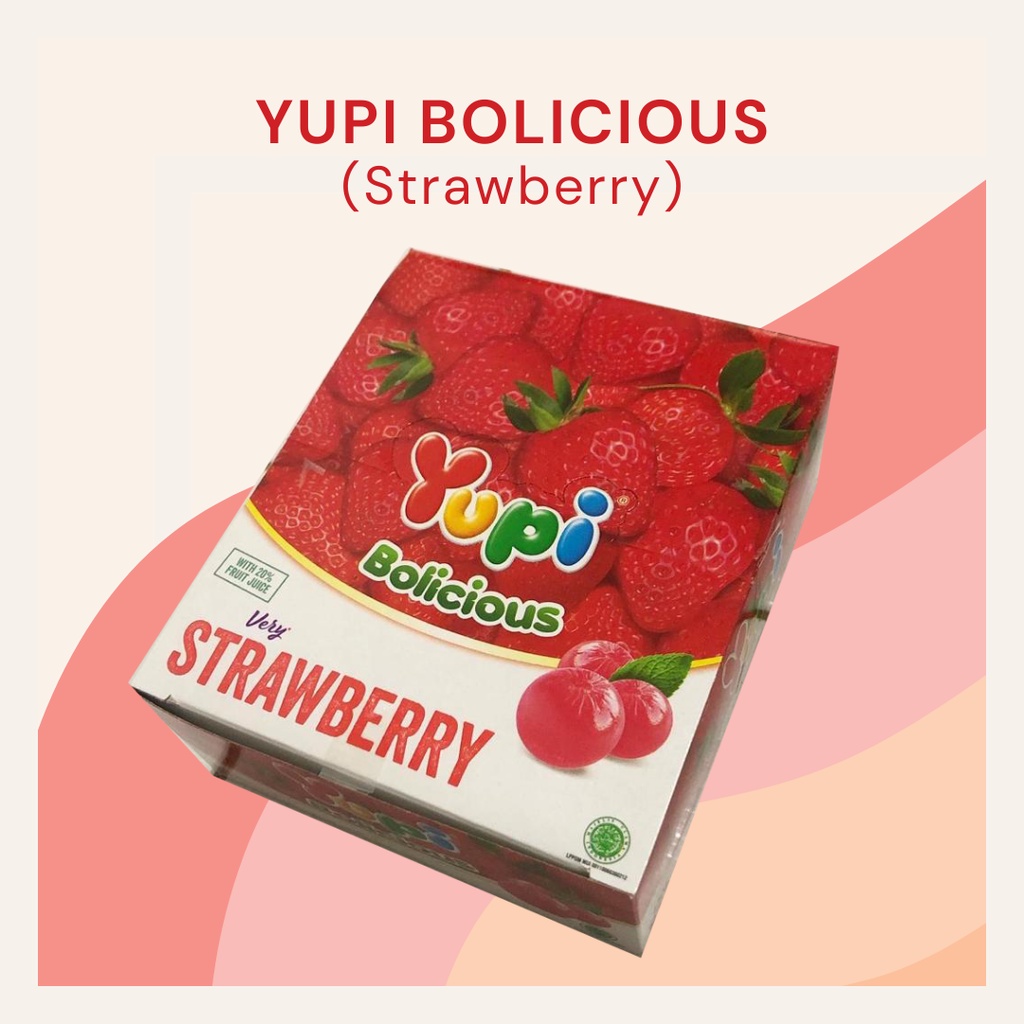 [DELISH SNACKS] Yupi Bolicious Per Karton / Mandarin Lychee Blackberry Strawberry / Permen Yupi Murah Grosiran