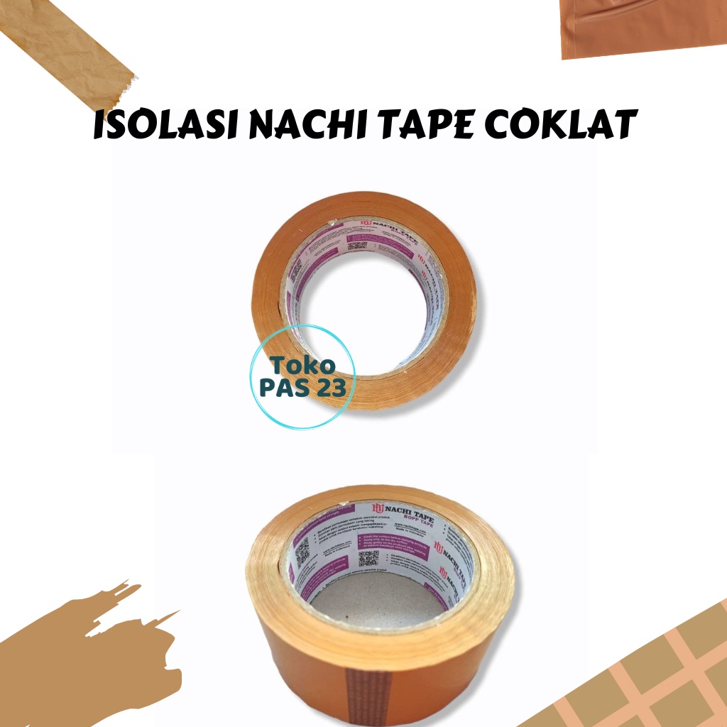 

Nachi Tape 2" 100 Yard Coklat / Isolasi / Lakban Kardus / Selotip / Solasi Nachi Coklat