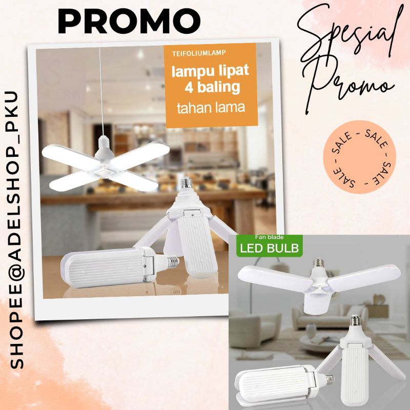 Lampu Bohlma LED Model Kipas 50 Watt Dengan 4 Baling Sisi Lampu / Lampu Kipas 4 Baling 50 Watt
