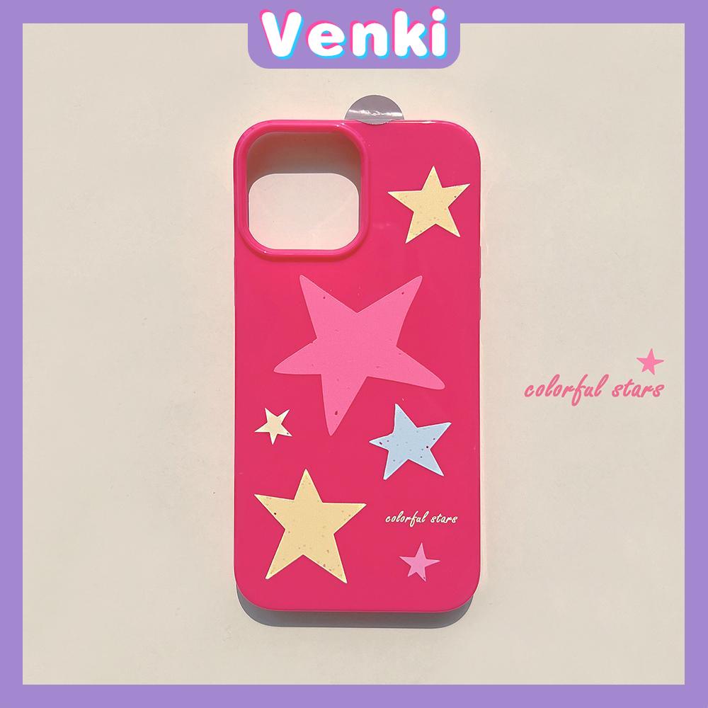 iPhone Case Soft TPU Pink Glossy Candy Case Colorful Stars Camera Protection Shockproof For iPhone 14 13 12 11 Pro Max 7 8 Plus X XR