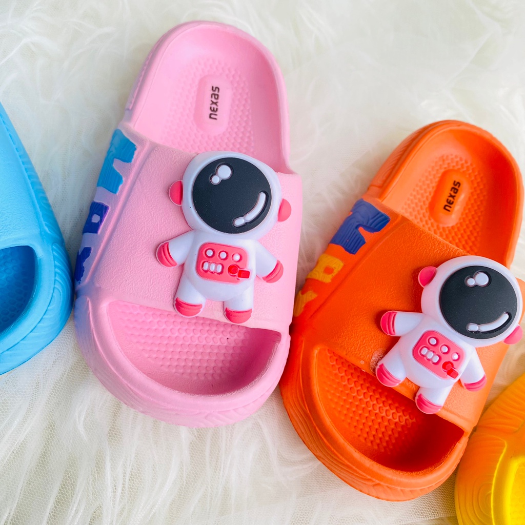 Sandal Bayi / Sandal Anak Perempuan Laki Laki / SANDAL SELOP Anak cewek cowok Astronot / Sandal slop Karet Astronout Usia 1 2 3 4 5 tahun