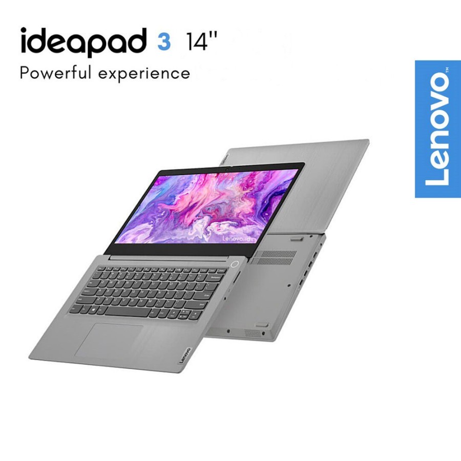 Laptop Pelajar Lenovo Ideapad Slim 3i 14 INTEL N4020 4GB 512GB FHD WIN10HOME + OHS GREY