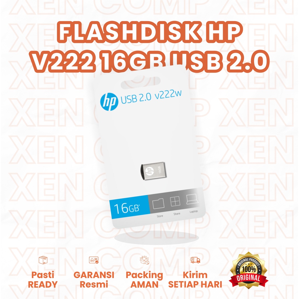 Flashdisk HP 16GB V222 USB 2.0 Original