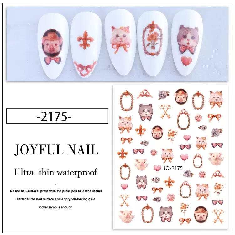 GELASA Stiker Kuku Nail Art Sticker Joyful Nail Series