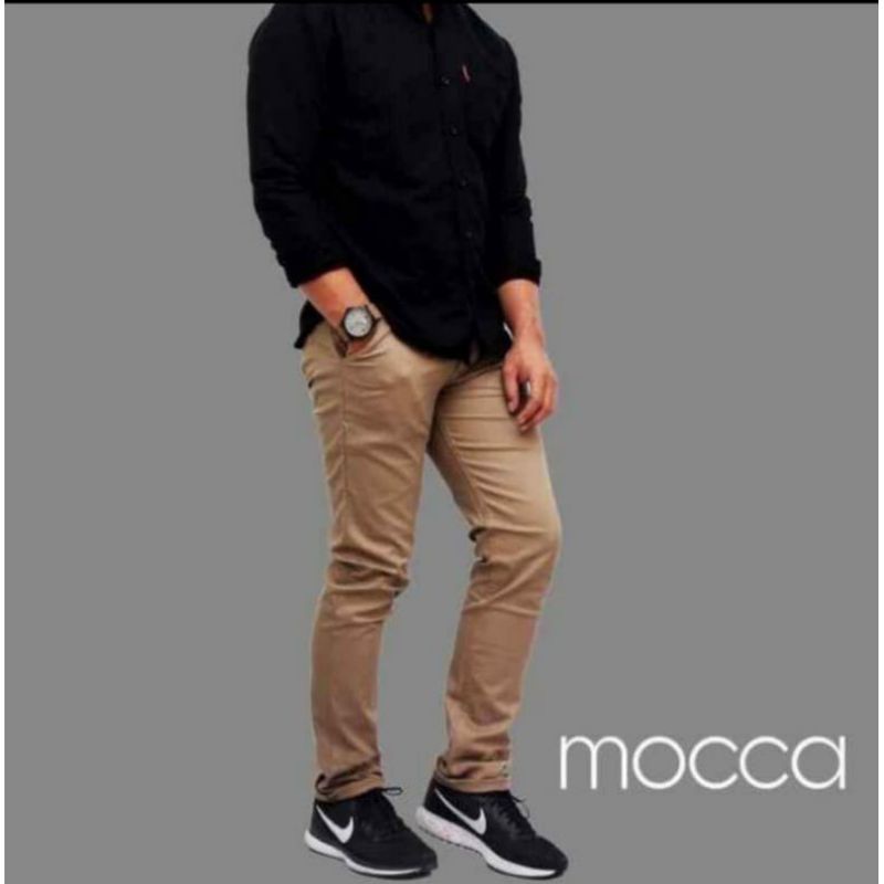 YANG LAGI HITS SIZE 28-38 CELANA PANJANG PRIA CHINO POLOS CASUAL PREMIUM QUALITI MMA UFC