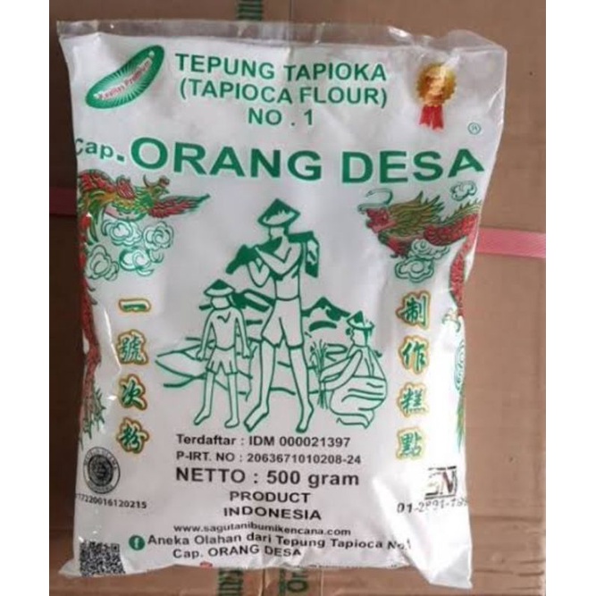 

TEPUNG TAPIOKA CAP ORANG DESA / SAGU TANI BUMI KENCANA 1 Kg