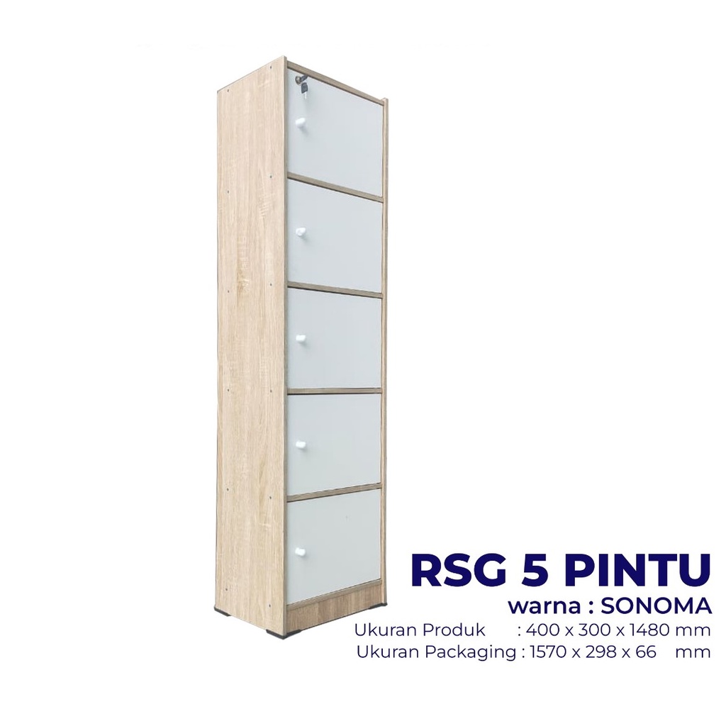 PK Rak kayu Serbaguna 5 Pintu / Rak Lemari / Rak Buku / Rak Kantor Serbaguna