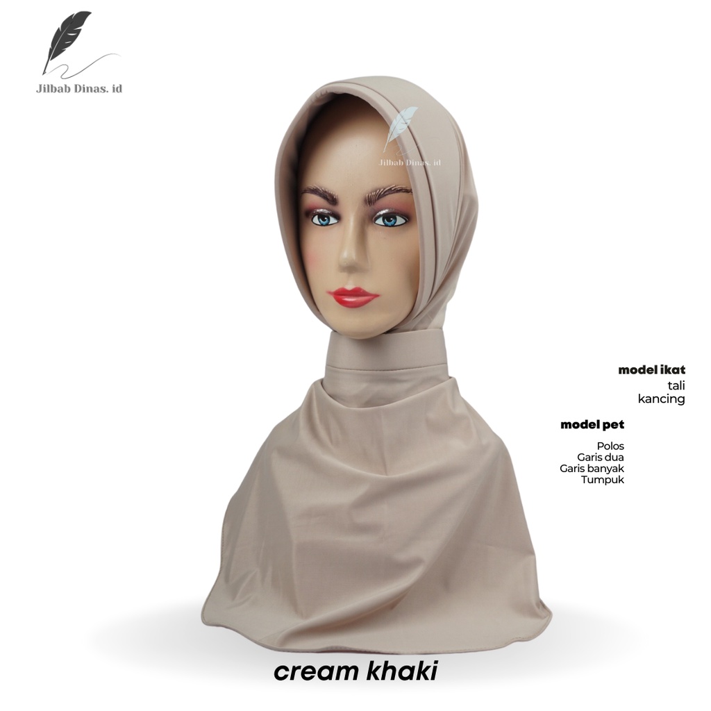 JILBAB DINAS WARNA CREAM KHAKI (SATPOL PP BARU/ PNS PEMDA/GURU)