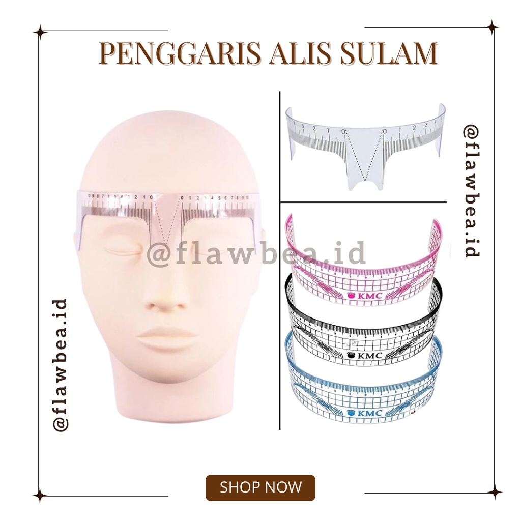 FLAWBEA.ID - Penggaris Pengukur Alis / Penggaris Sulam Alis Mika / Penggaris Alis / Pengukur Alis / 
