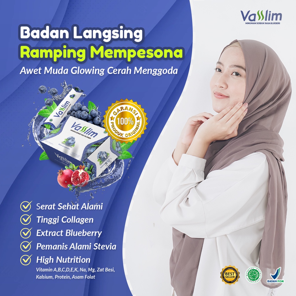 Vasslim Fiber Drink Pelangsing Berat Badan Penurun Berat Badan Diet Ampuh Bpom dan Cepat