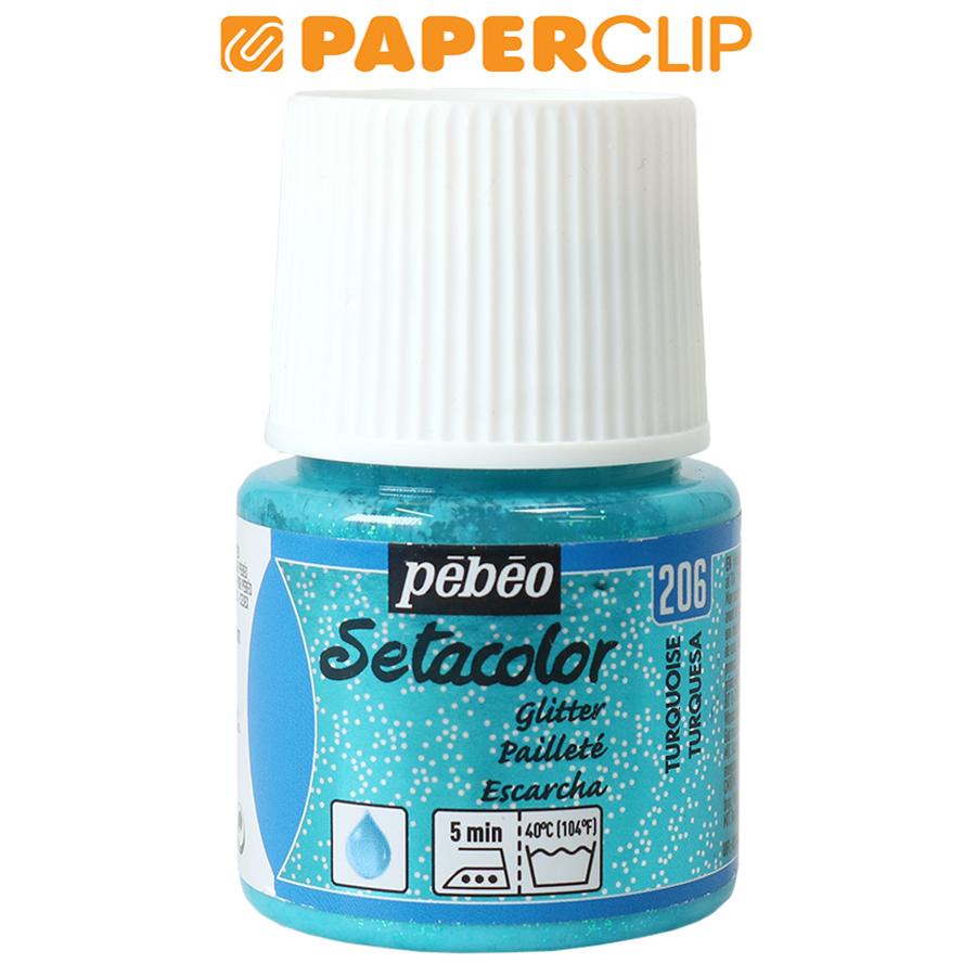 

PEBEO SETACOLOR LIGHT FABRIC PAINT GLITTER 45ML 329206 TURQUIOISE
