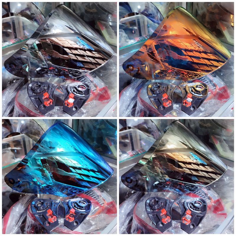Kaca visor iridium  kyt venom open KYT dj maru Ink centro KYT galaxy / kyt galaxy flat r / flat visor kyt dj maxi iridium kyt galaxy flat r  Bisa dipasang helm Jitsu js1