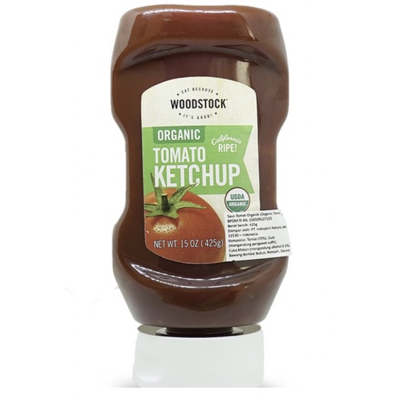 

WOODSTOCK Organic Ketchup 425gr - saus tomat organik