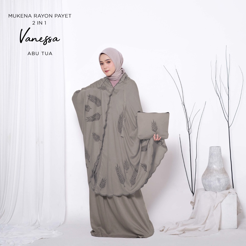 MUKENA BALI TASIK - MUKENA PAYET DEWASA RAYON 2 IN 1 VANESSA