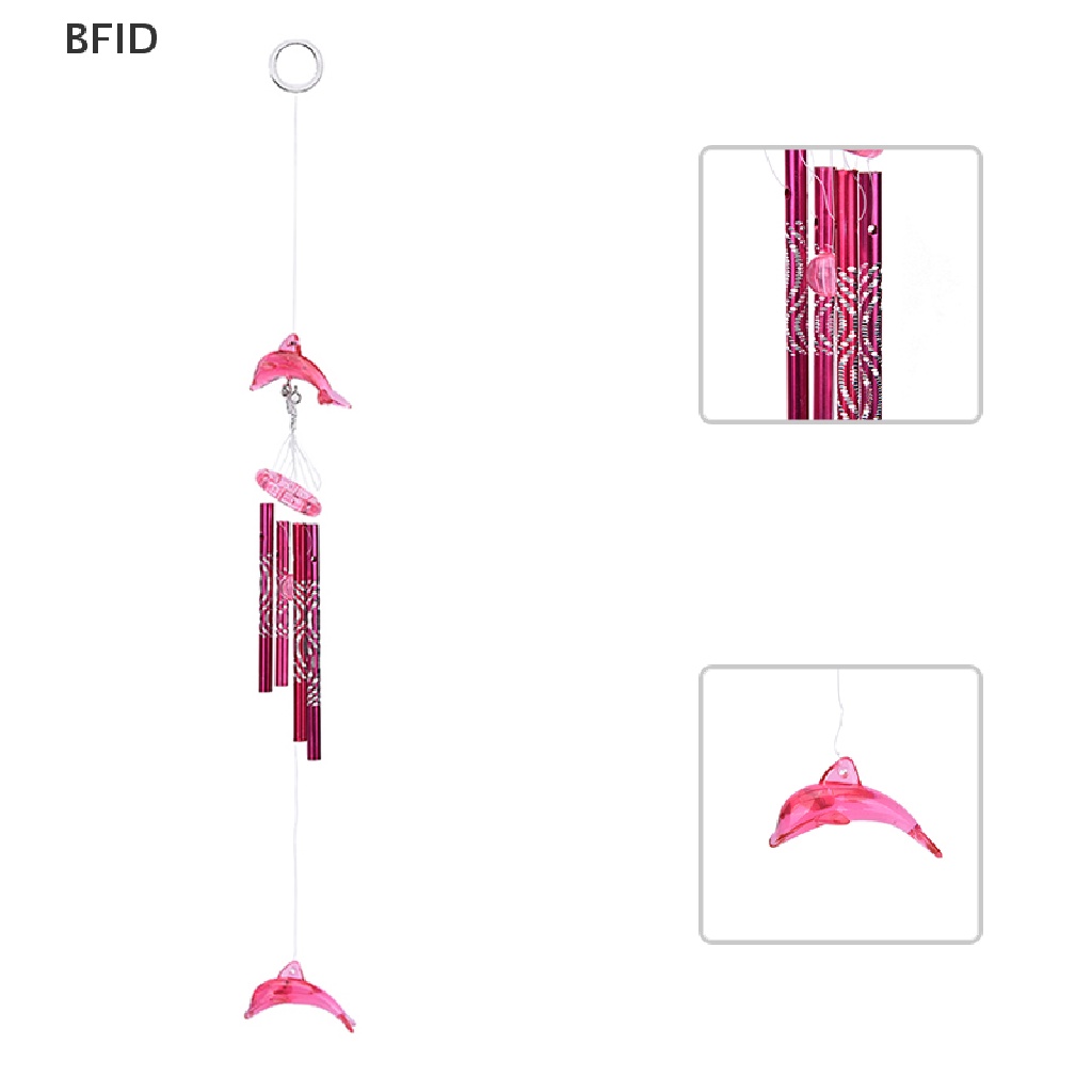 [BFID] Dolphin Creative Crystal 4tabung Metal Windchime Wind Chime Dekorasi Rumah [ID]