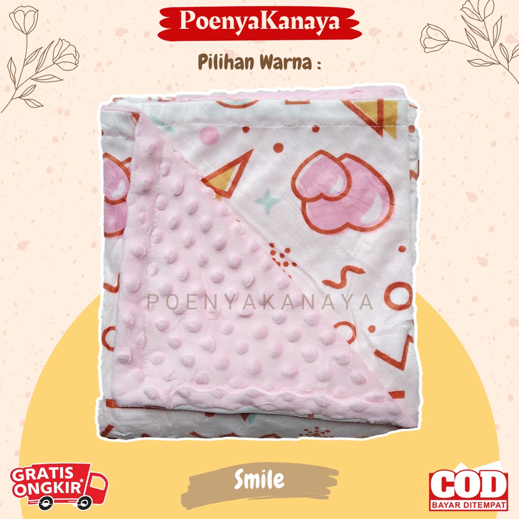 Selimut Bayi JUMBO CARTER'S Fleece Minky Dot Bubble KARAKTER AK33