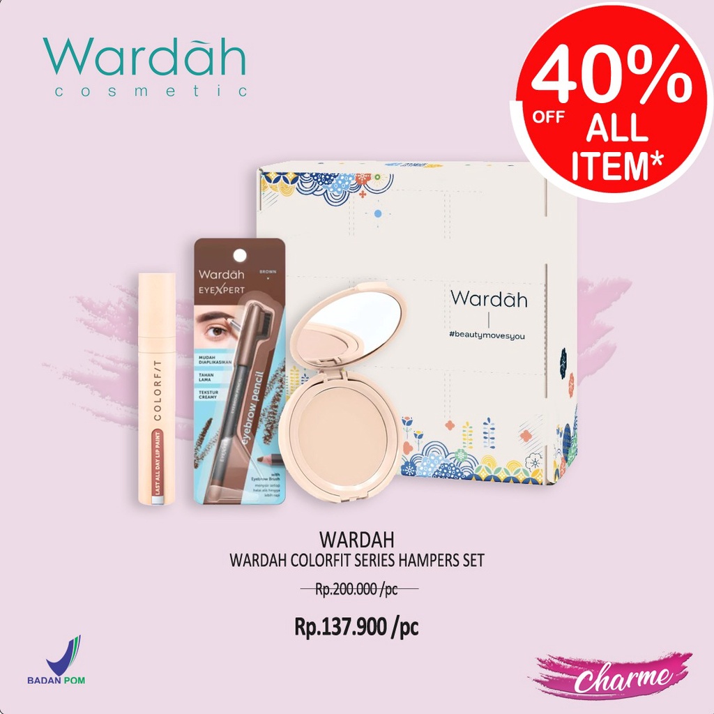 (READY & ORI) Wardah Colorfit Series Hampers Makeup Set Kado Ulang tahun BPOM paket make up imlek le