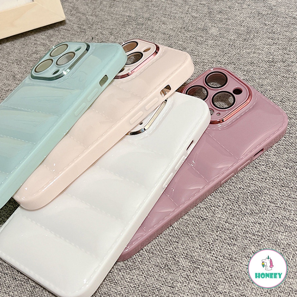 Soft Case Bumper TPU Glossy 3D Warna Macaron Untuk IPhone 14 13 12 11 Pro Max