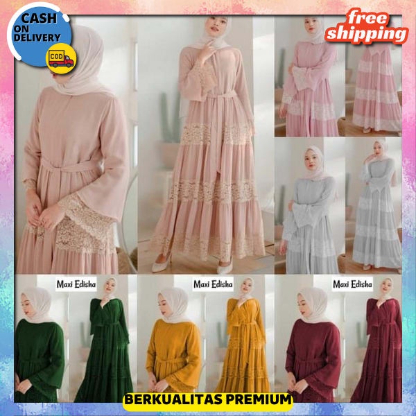Baju Gamis Lebaran Terbaru 2023 Dewasa Bju Muslimah Mewah Gamis Pesta Kondangan Model Terbaru Remaja