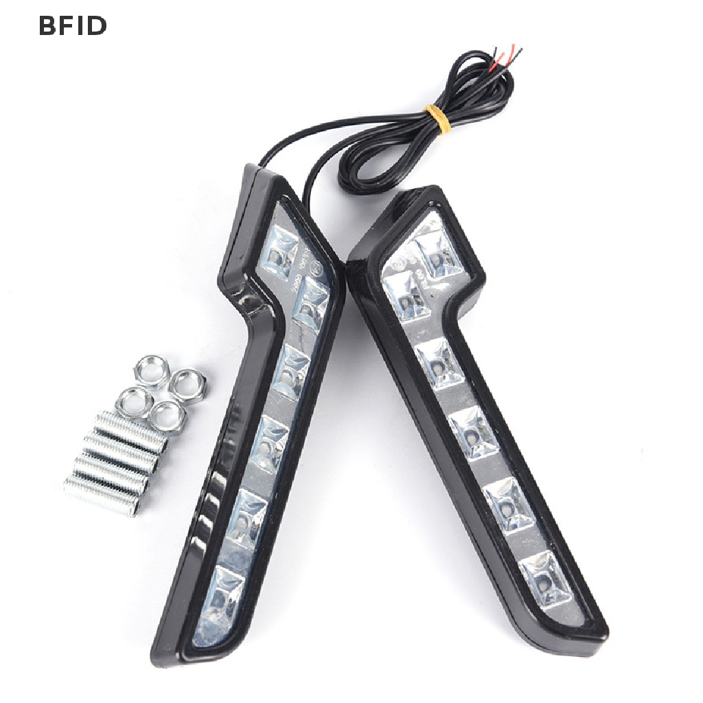 [BFID] 2x Terang 6LED Super White Lampu Berkendara Mobil Fog 12V DRL Siang Hari Running Light [ID]