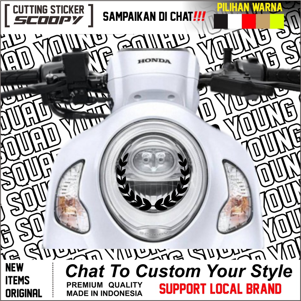 Sticker Lampu Motor Scoopy 2022 Variasi Sticker Lampu depan Alis Custom All Scoopy Young Squad 14
