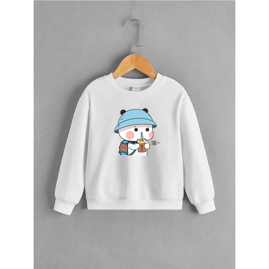 Sweater Perempuan Usia 2 - 12 Tahun Crewneck PANDA SERIES Switer Cewek Cowok