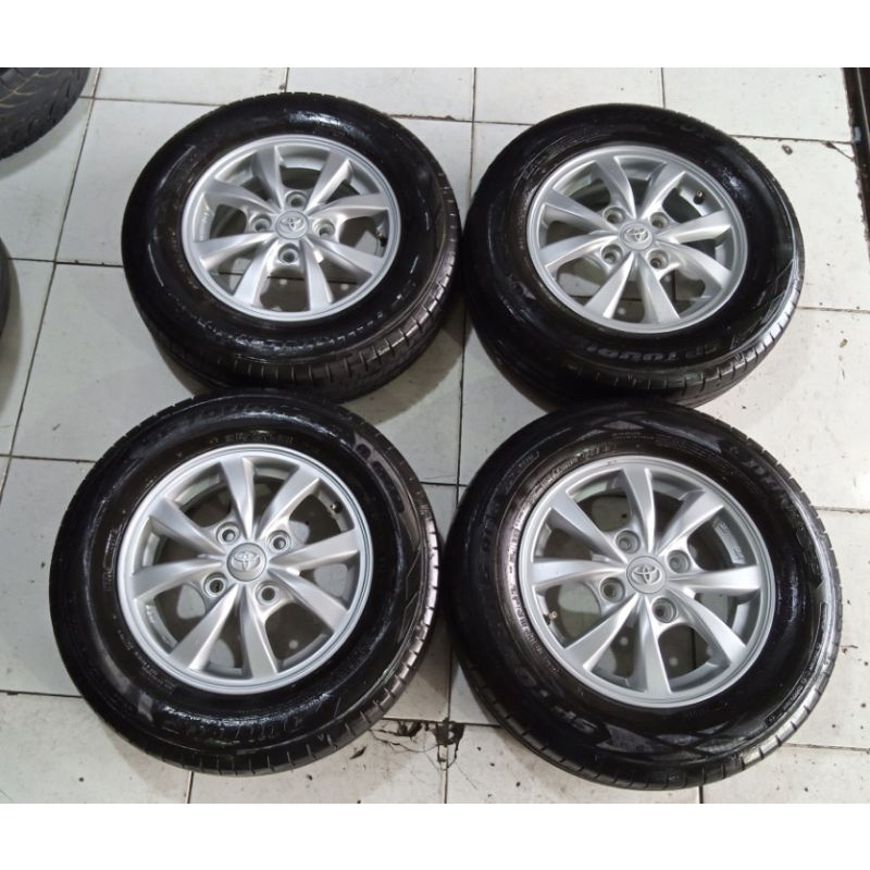 Pelek OEM Copotan Mobil Toyota Avanza Ring 14 Pcd 4x114,3 + Ban Dunlop 185 70 r14 Buat Livina Xenia 