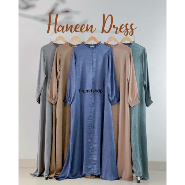 DRESS HANEEN-NADINE SILK CRINKLE Abaya Abaya Import Saudi Original Abayaa Mesir Import Original Gami