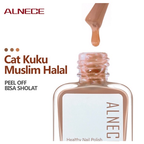 ALNECE KUTEK PEEL OFF Muslimah HALAL Merah Maroon KUTEKS Gel Nail polish Nude series