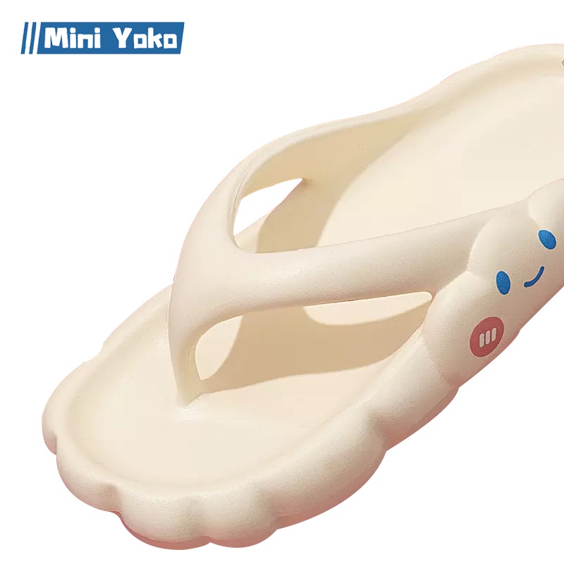 Mini Yoko Sandal jepit wanita terbaru import korea murah Sendal jelly perempuan lucu awan Sandal slop Rumah Santai Bahan EVA tahan aus