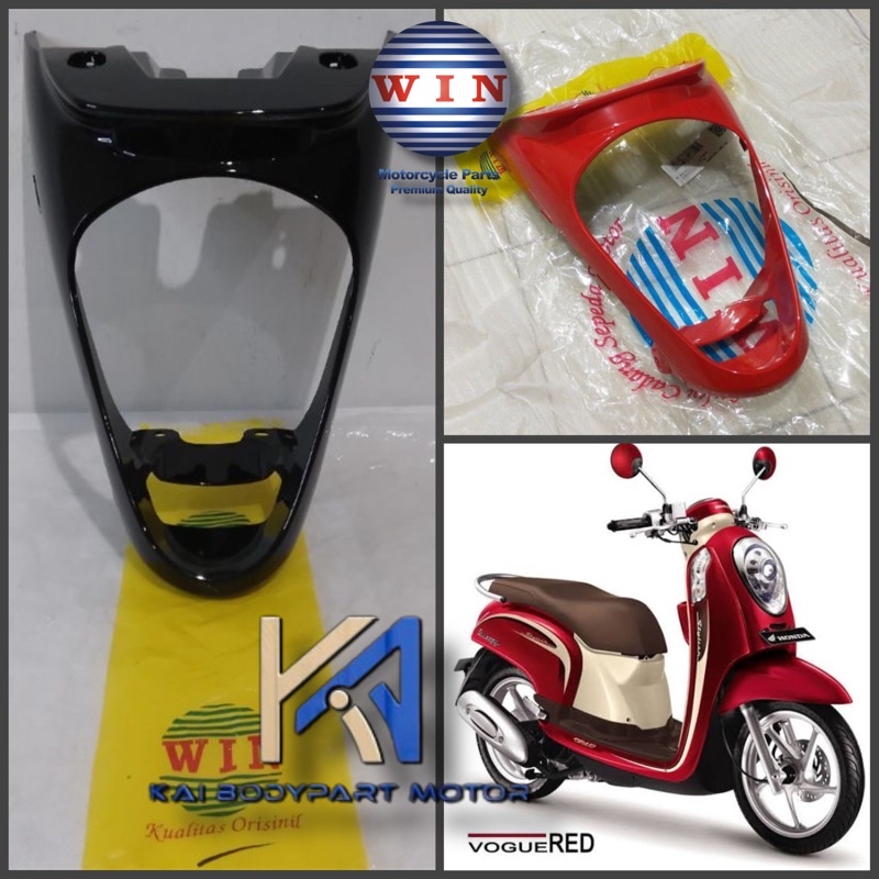 Cover stop lampu belakang scoopy fi merah hitam 2014 2015 2016 | pad stop body scoopy fi win | cover