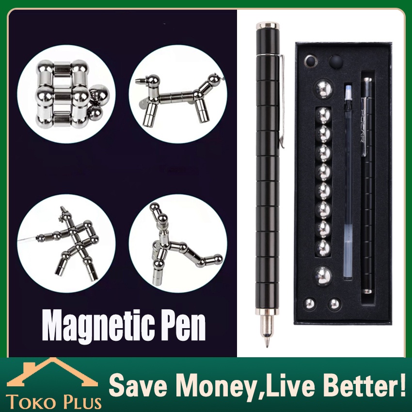 

Decompression Magnetic Metal Pen Multi-function Writing Magnet Ballpoint Pen Novelty Gifts for Friends or Kids