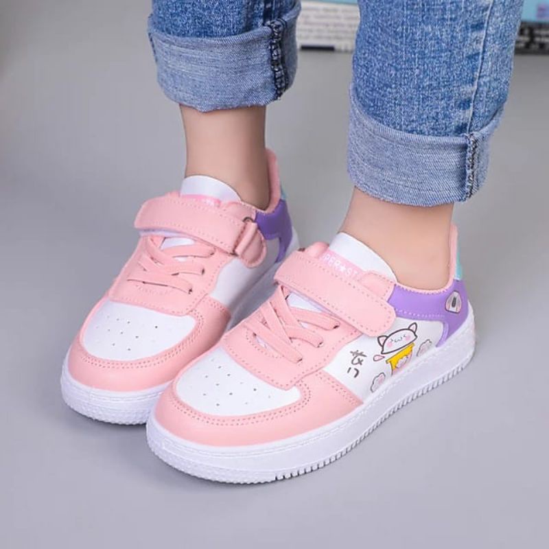 A06 Sepatu Anak Laki - Laki Perempuan Sneakers SMILE Kartun Anti Selip Sol Lembut